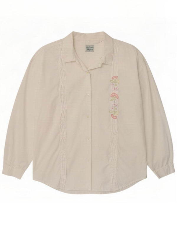 Koszula damska Benetton UK 14 Medium White Floral