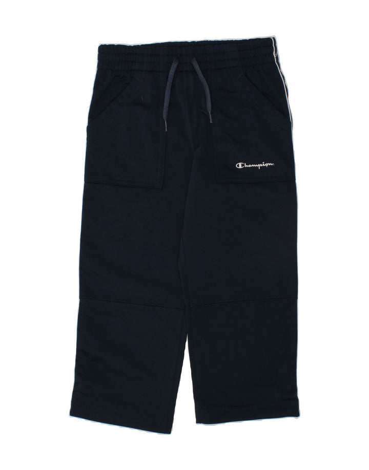 CHAMPION Boys Tracksuit Trousers 3-4 Years 2XS Navy Blue Polyester Vintage Champion and Second-Hand Champion from Messina Hembry 