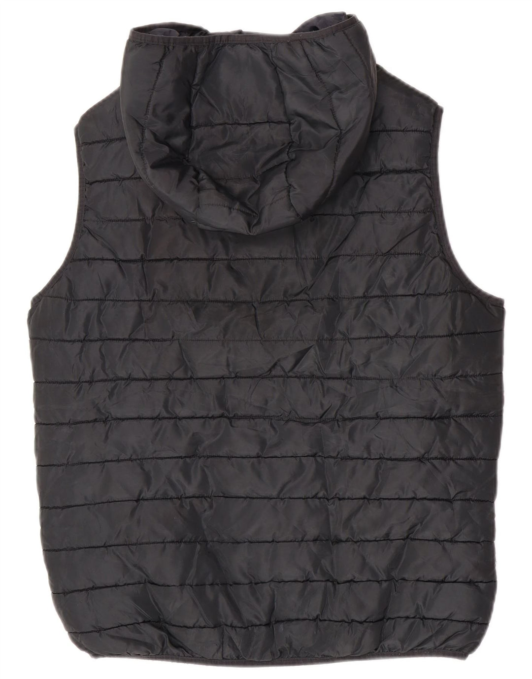Męska wyściełana kamizelka z kapturem Jack & Jones UK 40, duża, czarna, poliester