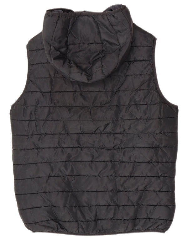 Męska wyściełana kamizelka z kapturem Jack & Jones UK 40, duża, czarna, poliester