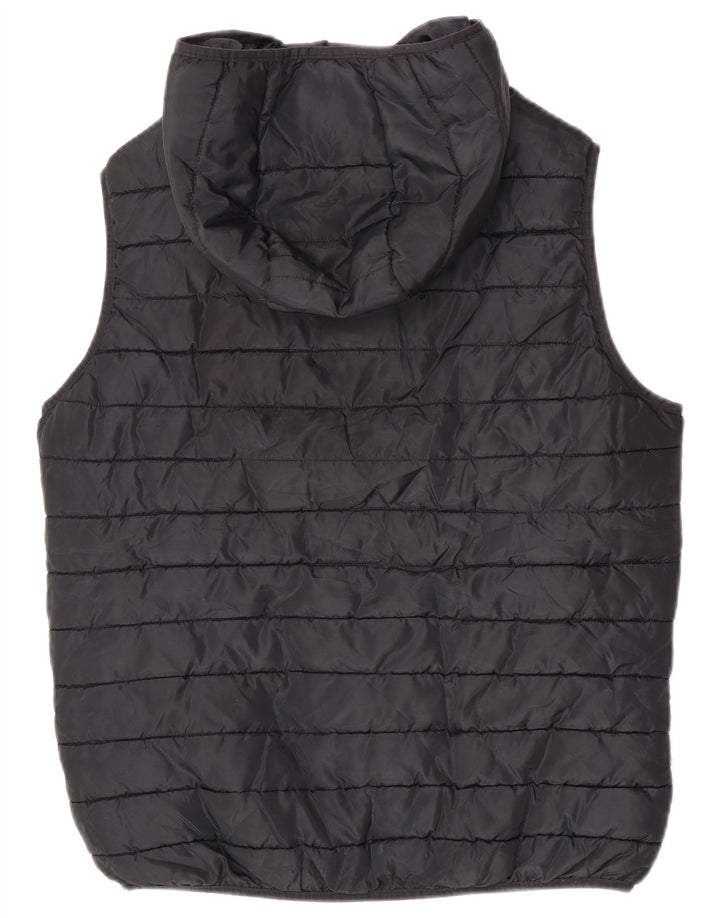 Męska wyściełana kamizelka z kapturem Jack & Jones UK 40, duża, czarna, poliester