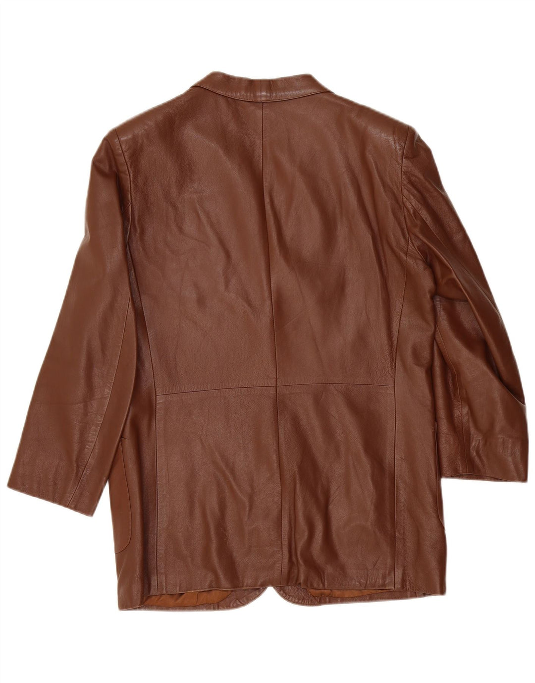 Vintage męska skórzana marynarka zapinana na 2 guziki IT 50 duża brązowa skóra