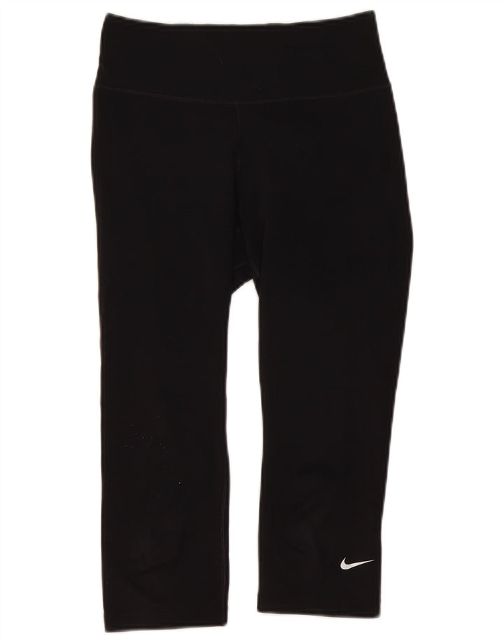 Damskie legginsy Nike Dri Fit Capri UK 6 XS, czarny poliester
