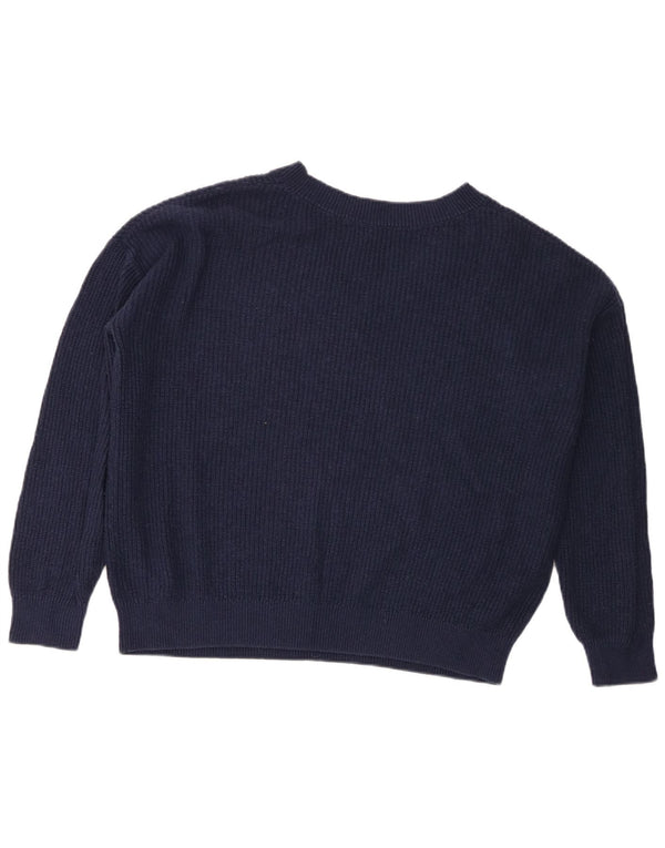 Marks & Spencer Damski sweter z dekoltem w kształcie litery V, UK 14, średni granatowy