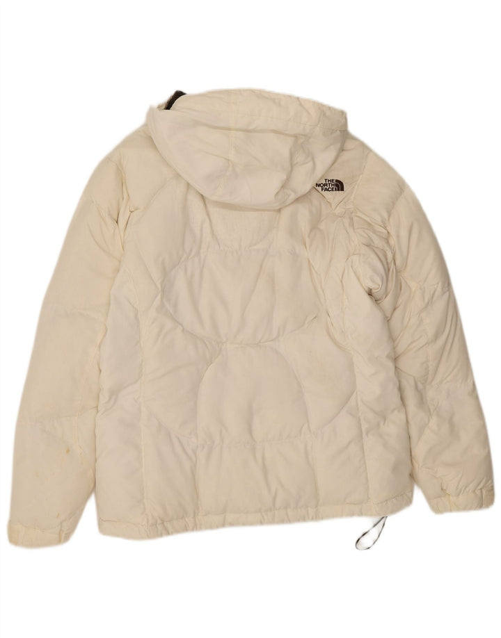Damska wyściełana kurtka z kapturem The North Face UK 14, średni biały nylon