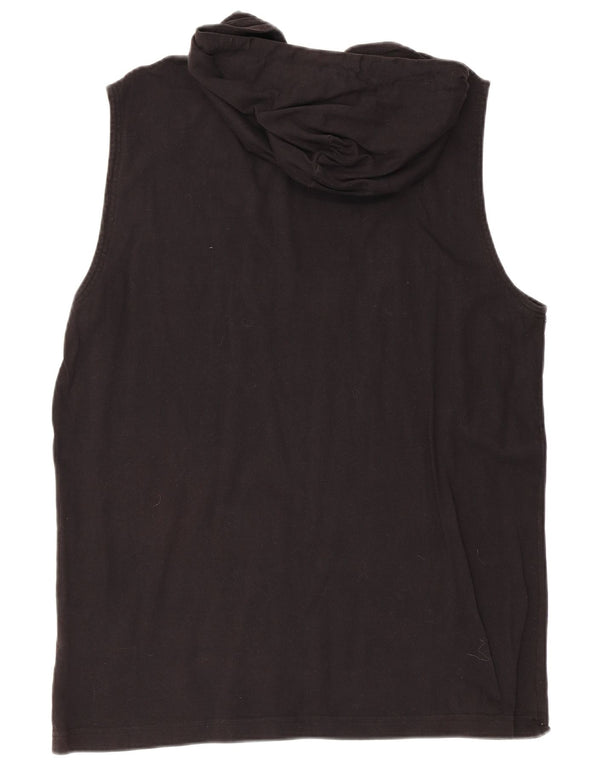 Męska kamizelka z kapturem i grafiką Champion XL, czarna, bawełniana