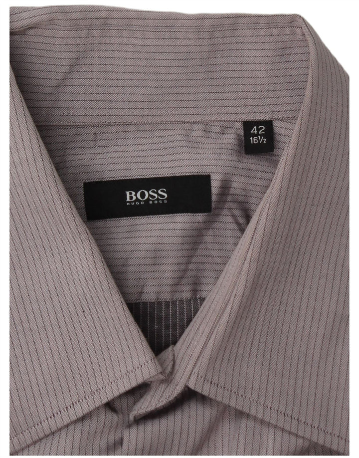Koszula męska Hugo Boss rozmiar 16 1/2 42, duża szara w prążki