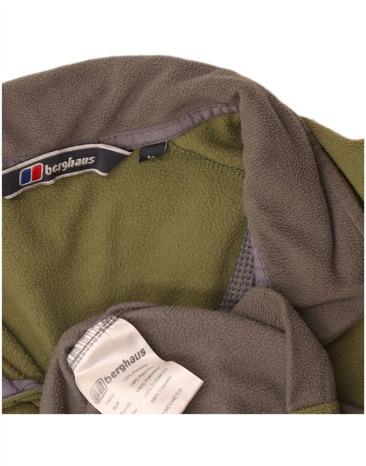 Męski sweter polarowy Berghaus z zamkiem błyskawicznym, poliester w kolorze khaki