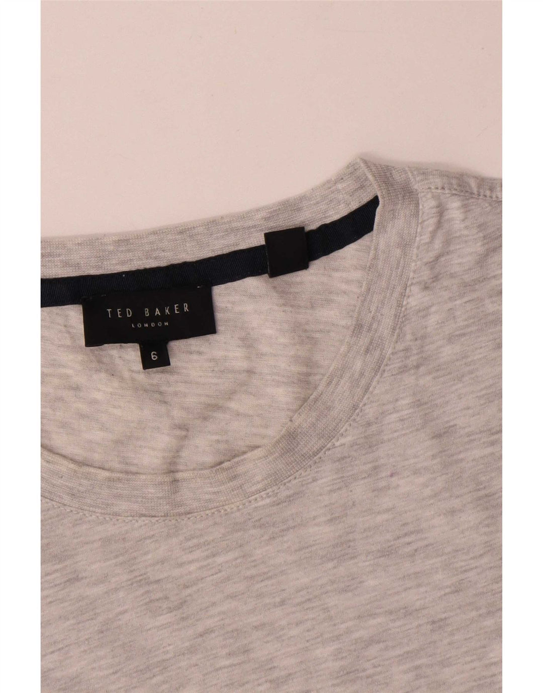 Ted Baker Męski T-shirt z grafiką, rozmiar 6 2XL, szara bawełna w plamki