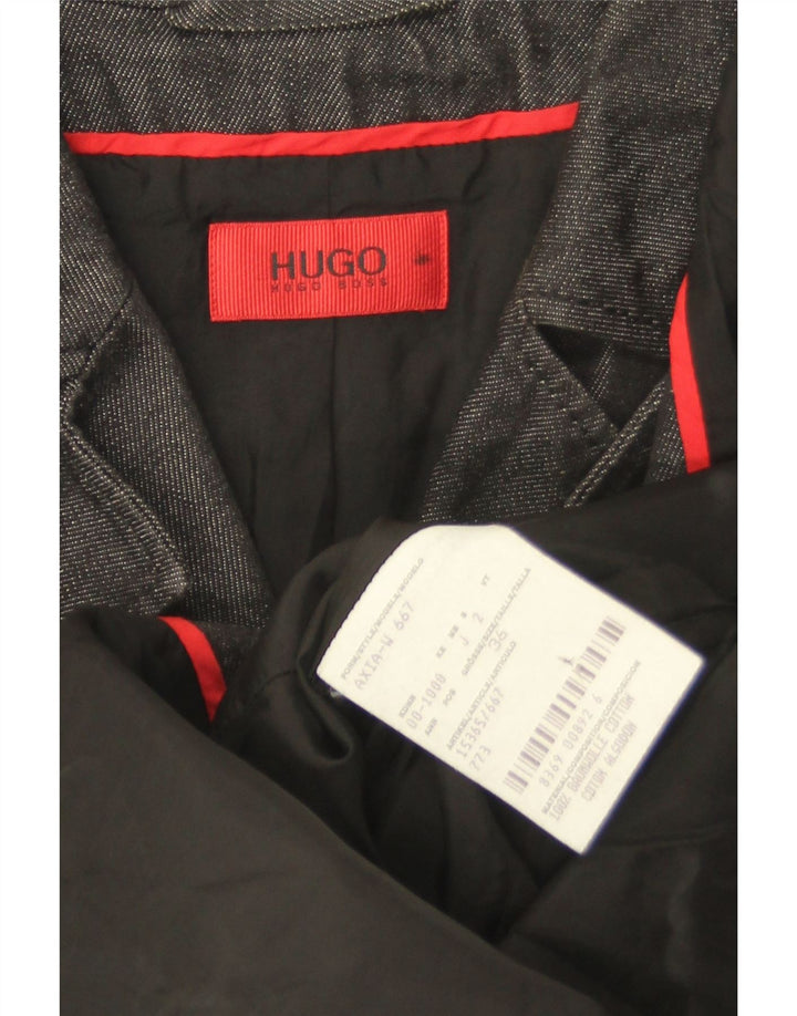 Damski płaszcz wojskowy Hugo Boss EU 36, mały, szary, bawełniany