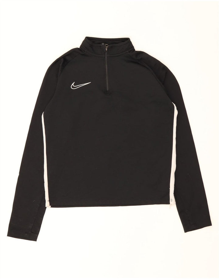 Chłopięca kurtka dresowa Nike Dri Fit z zamkiem błyskawicznym na szyi, 10-11 lat, średnia czarna