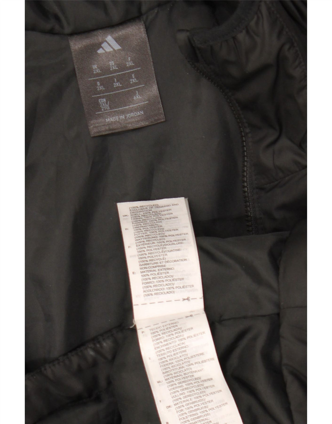 Męska kurtka wiatrówka Adidas z kapturem UK 44 2XL Czarny poliester