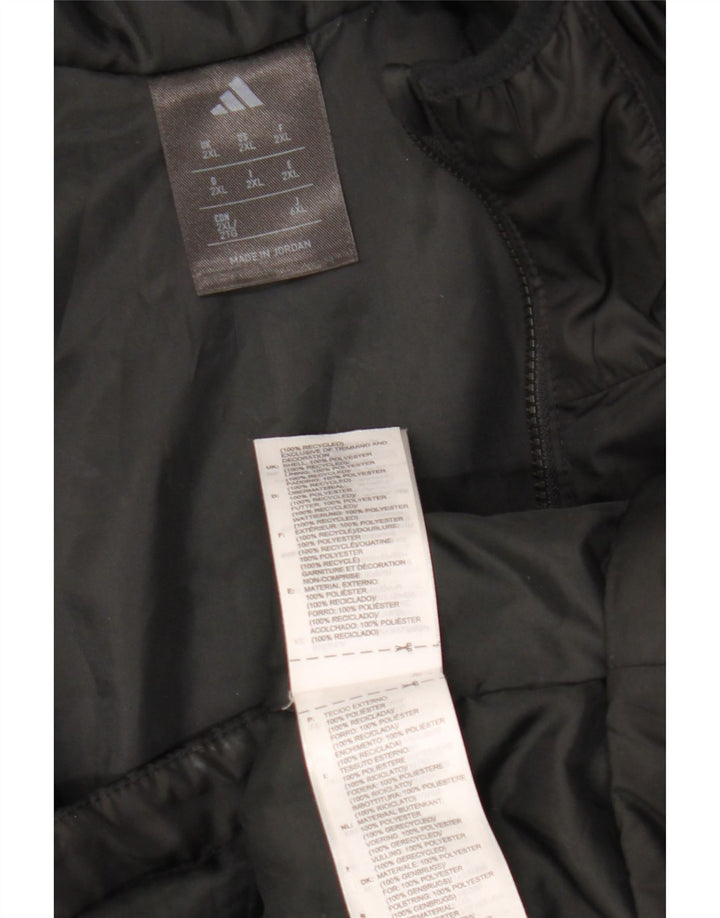 Męska kurtka wiatrówka Adidas z kapturem UK 44 2XL Czarny poliester