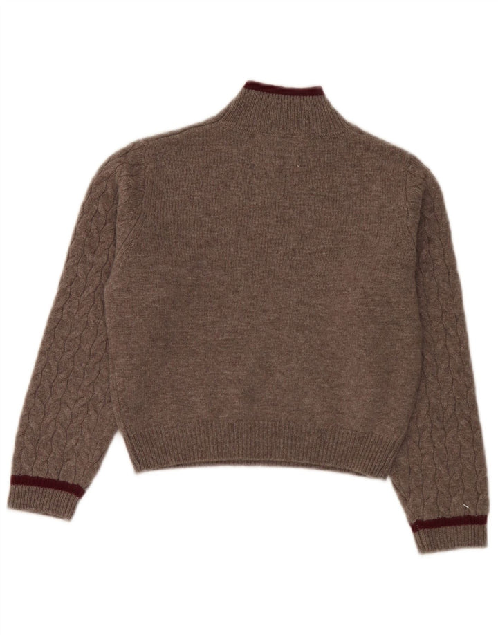 Zara Chłopięcy sweter z golfem 8-9 lat Brązowa wełna