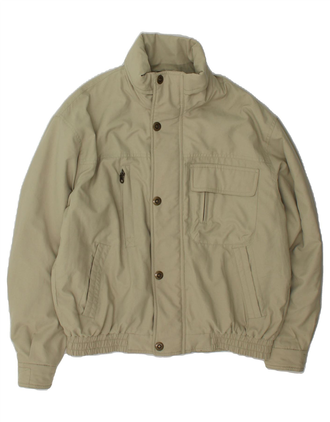 CATAMARAN Mens Bomber Jacket EU 48 Medium Green Polyester Vintage Catamaran and Second-Hand Catamaran from Messina Hembry 