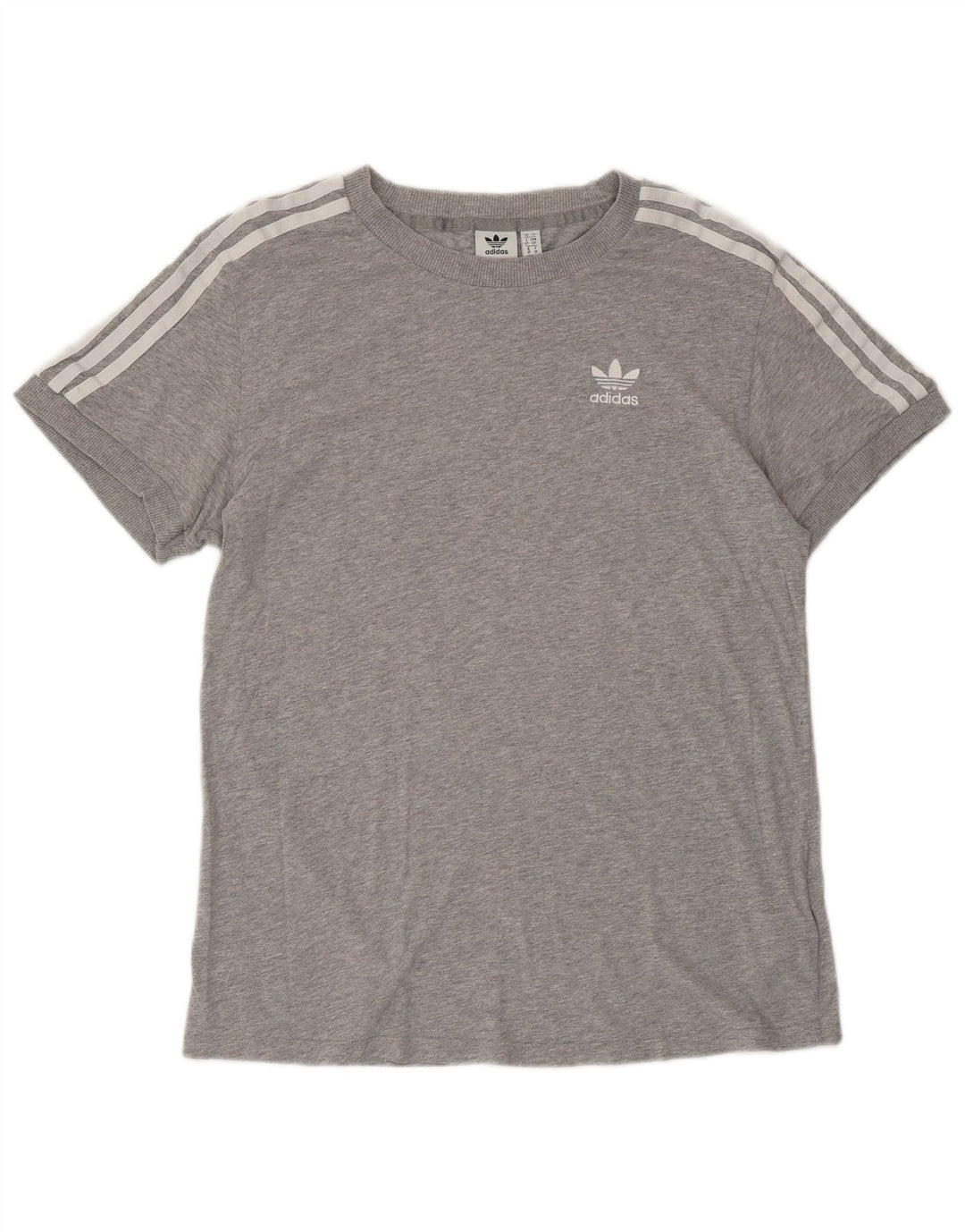 Damska koszulka oversize ADIDAS Top UK 10, mała, szara bawełna