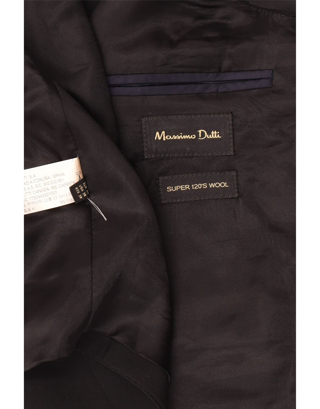 Kamizelka męska Massimo Dutti EU 48 Średnia czarna wełna