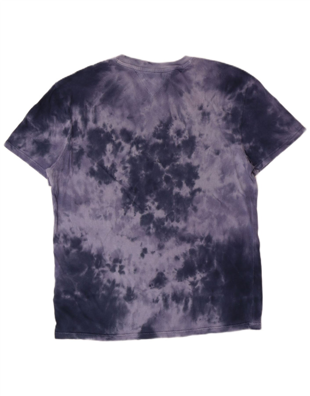 Męski T-shirt z grafiką TOMMY HILFIGER, duży, niebieski, bawełniany Tie Dye