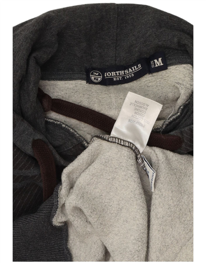 Męski sweter z kapturem North Sails, bawełniana w szarą kratę