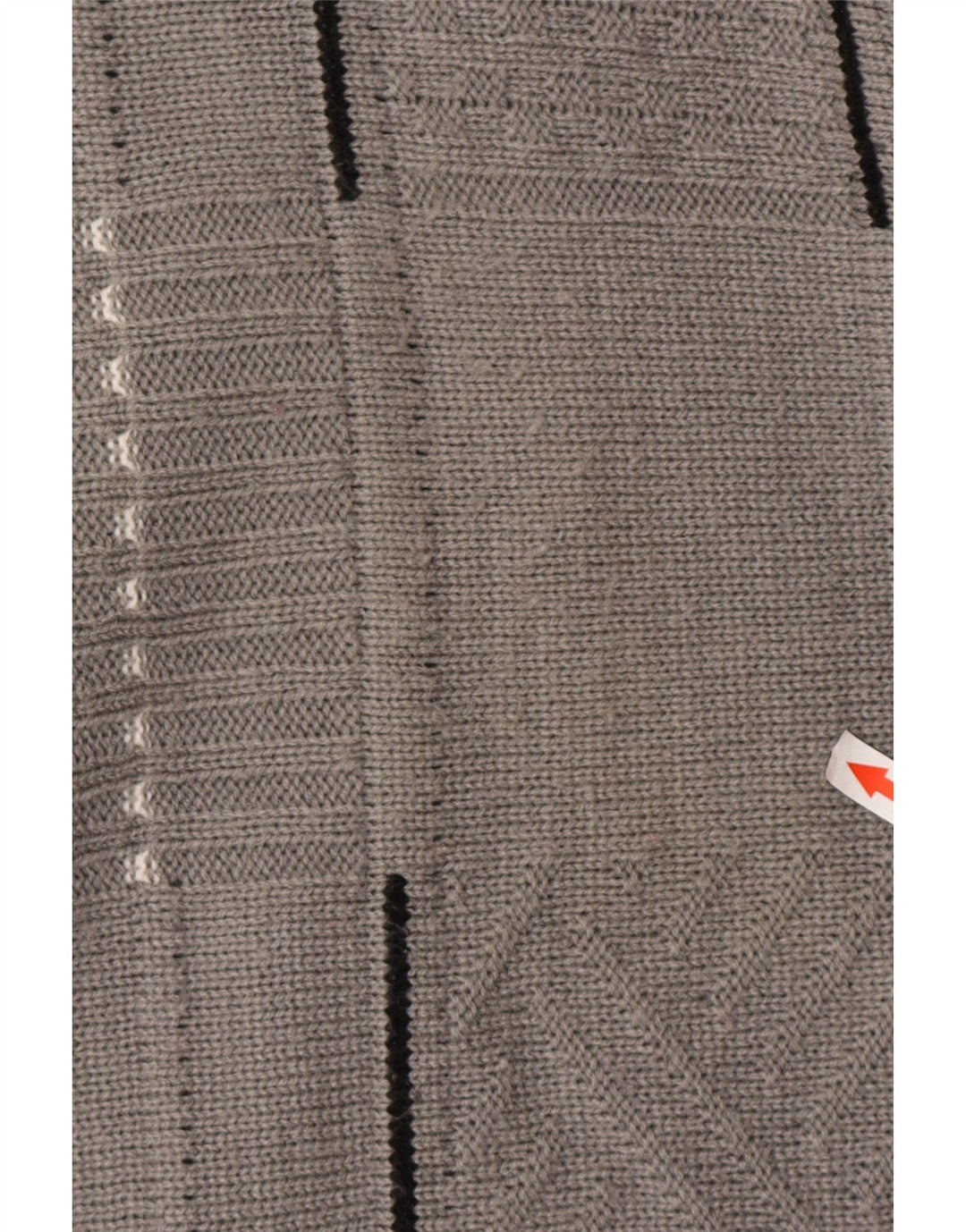 Sweter męski Jacques Lorant z dekoltem w szpic, UK 42/44, duże szare paski