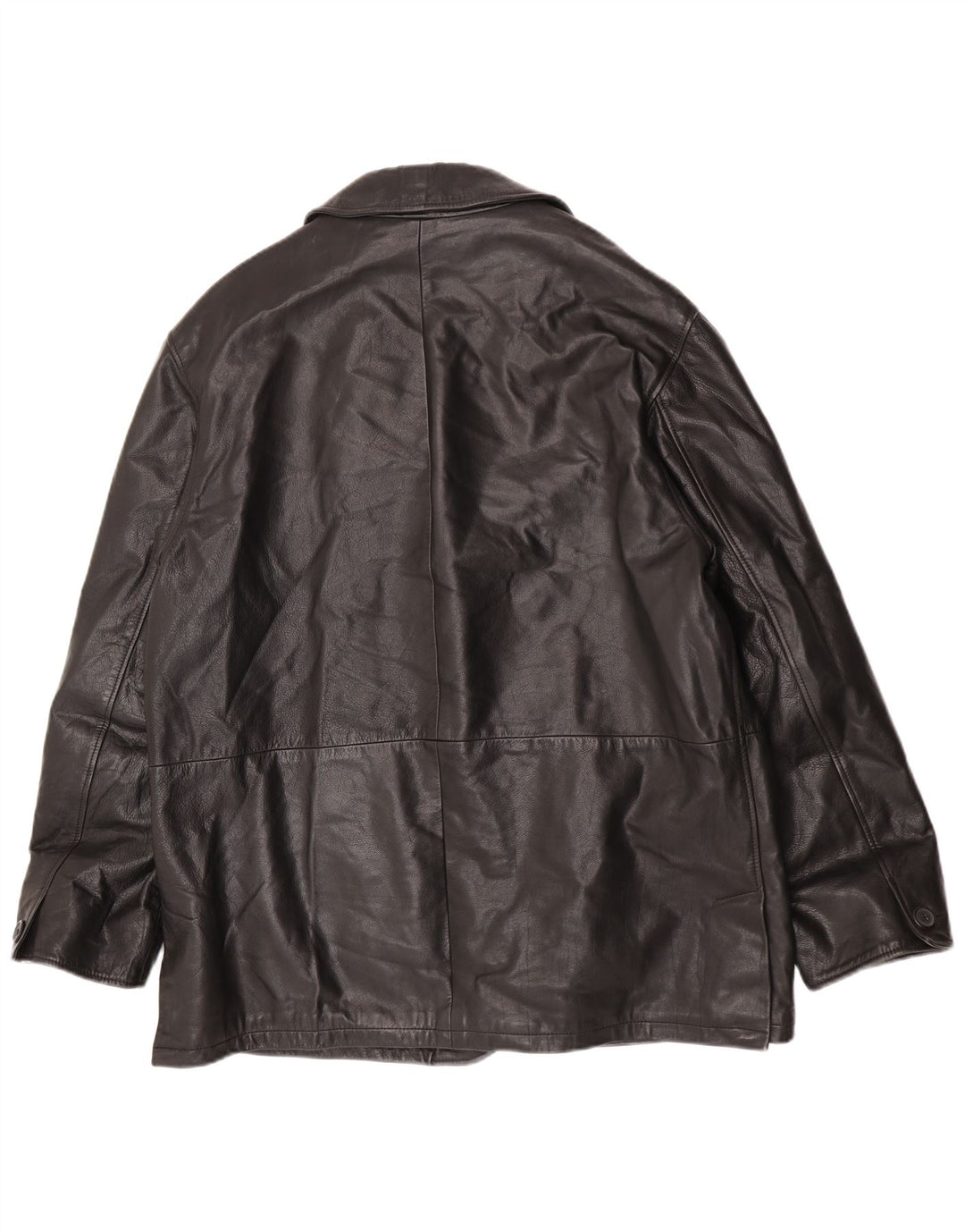 Vintage męska kurtka skórzana IT 52 XL czarna skóra