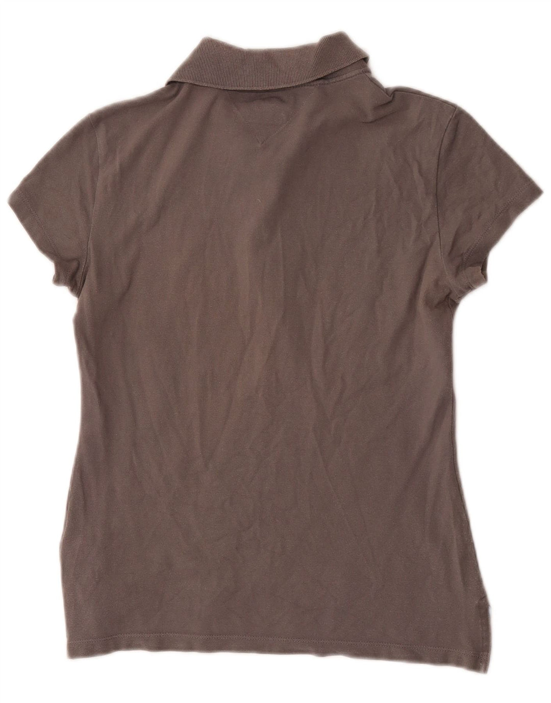 Damska koszulka polo Slim Fit Tommy Hilfiger UK 12, średnia szara bawełna