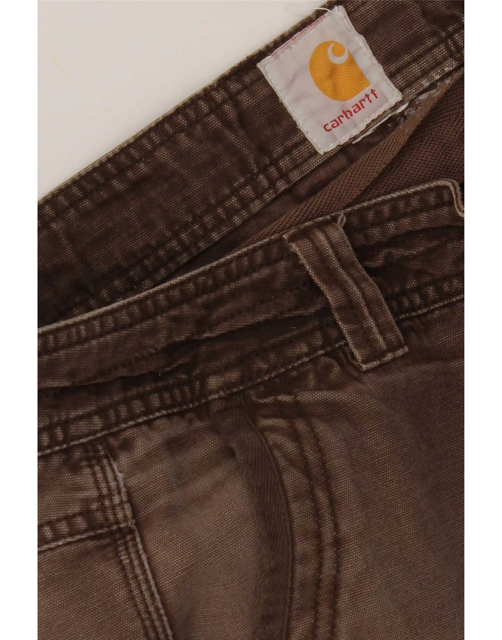 Męskie spodnie Carhartt Crop Straight Cargo W36 L26 Brązowe