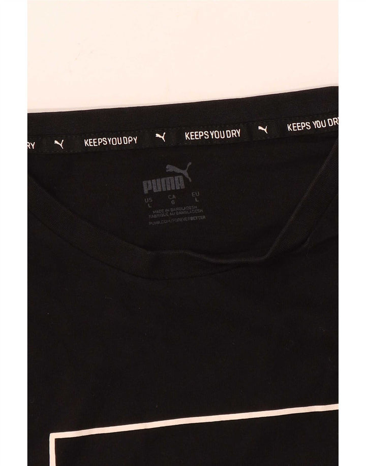 Męski T-shirt z grafiką Puma, duży, czarny