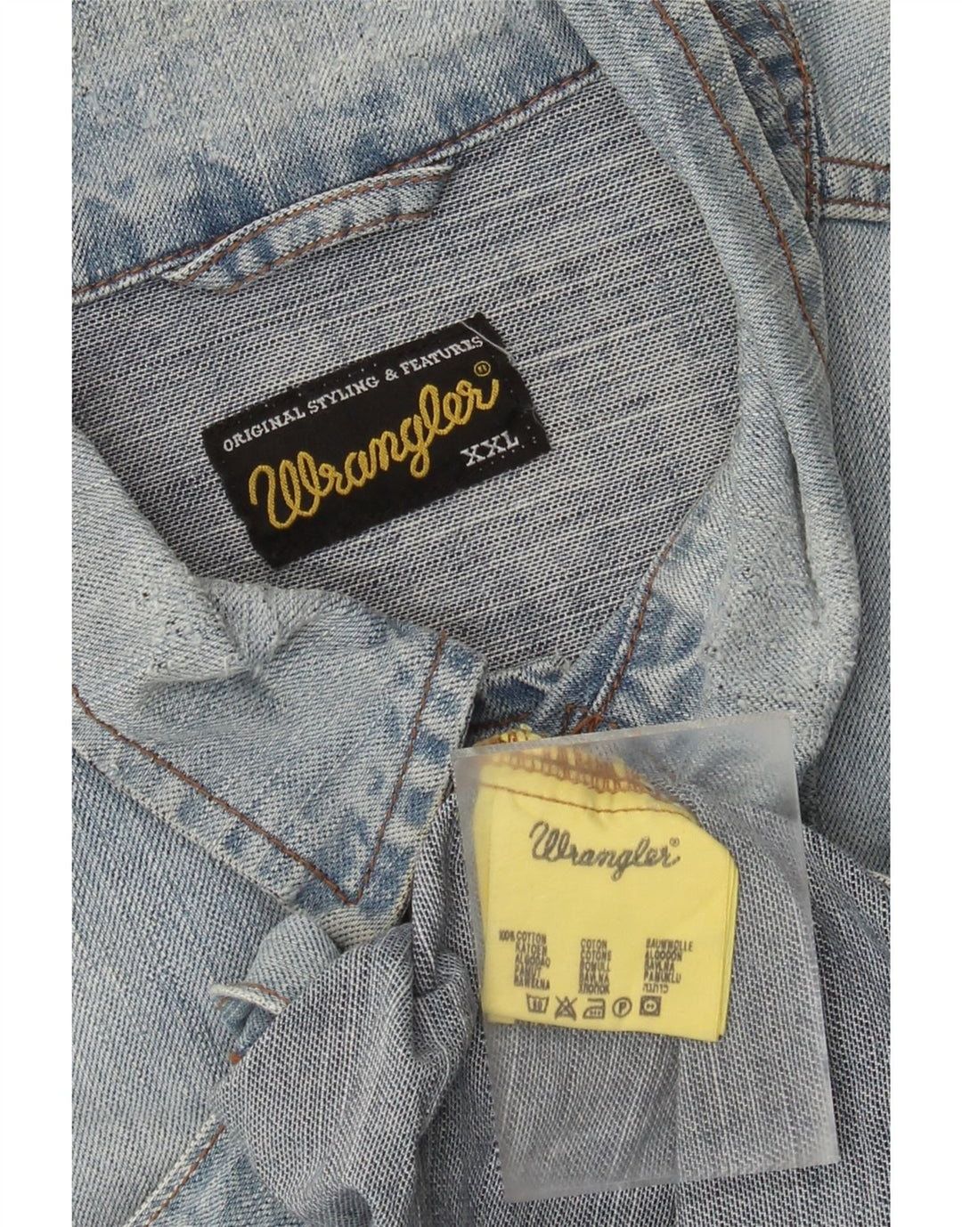 Męska kurtka dżinsowa Wrangler UK 44 2XL niebieska, bawełniana