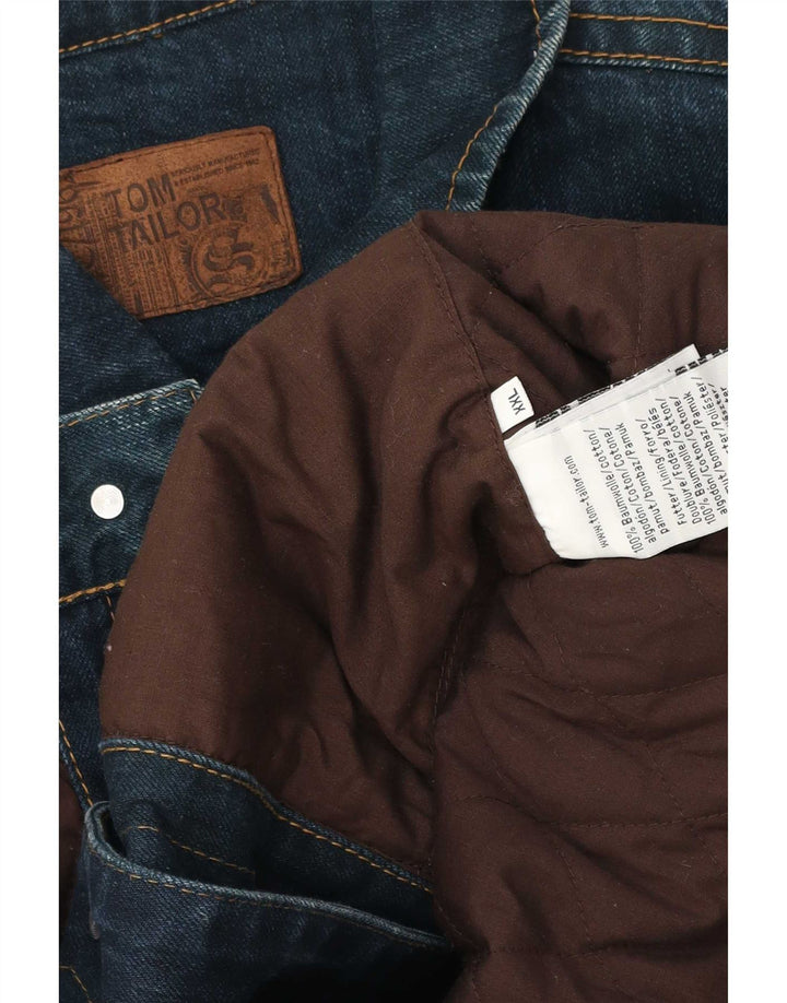 Męska kurtka dżinsowa Tom Tailor UK 44 2XL Niebieska bawełna