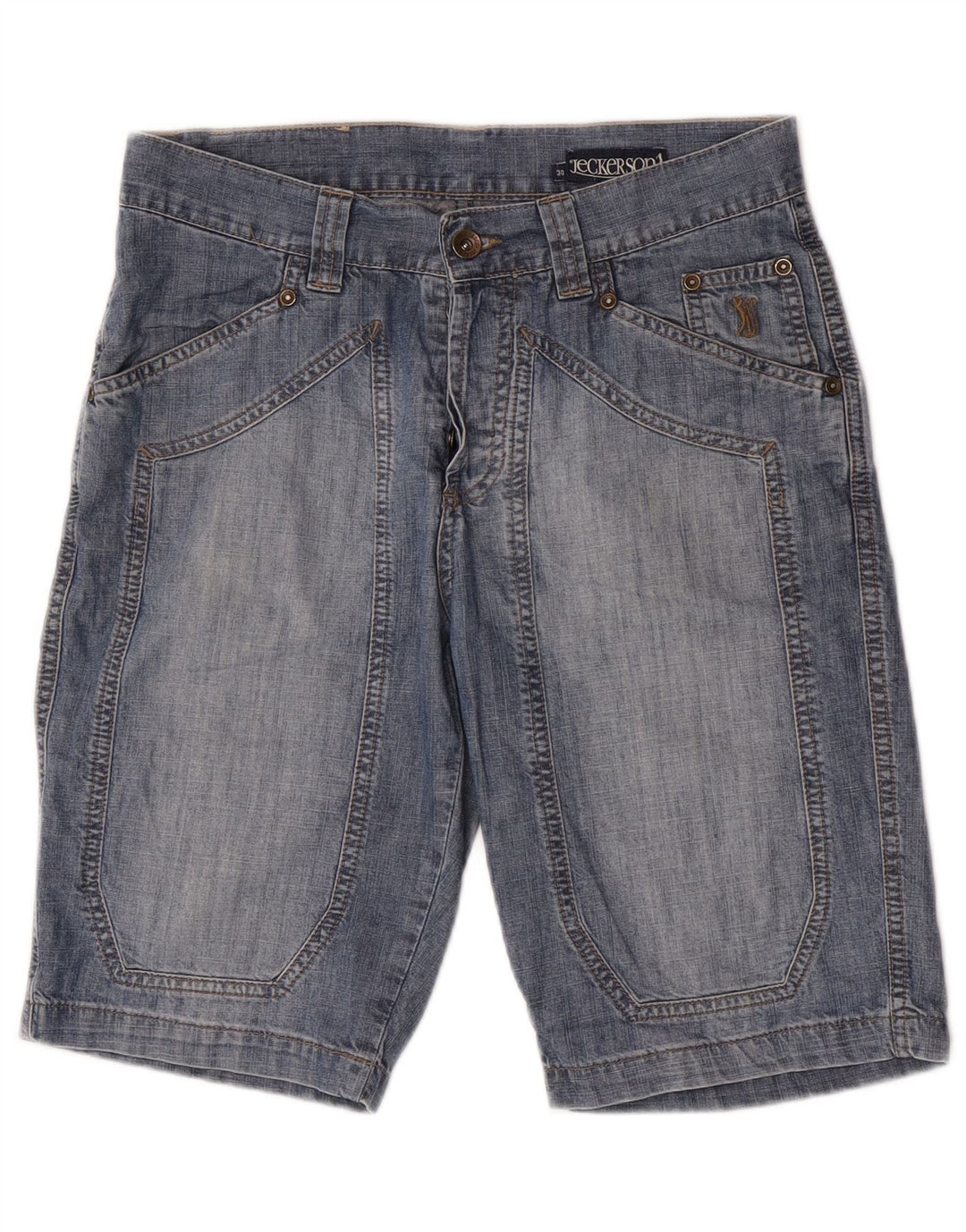 Męskie spodenki jeansowe Jeckerson W30 Średnioniebieskie bawełniane