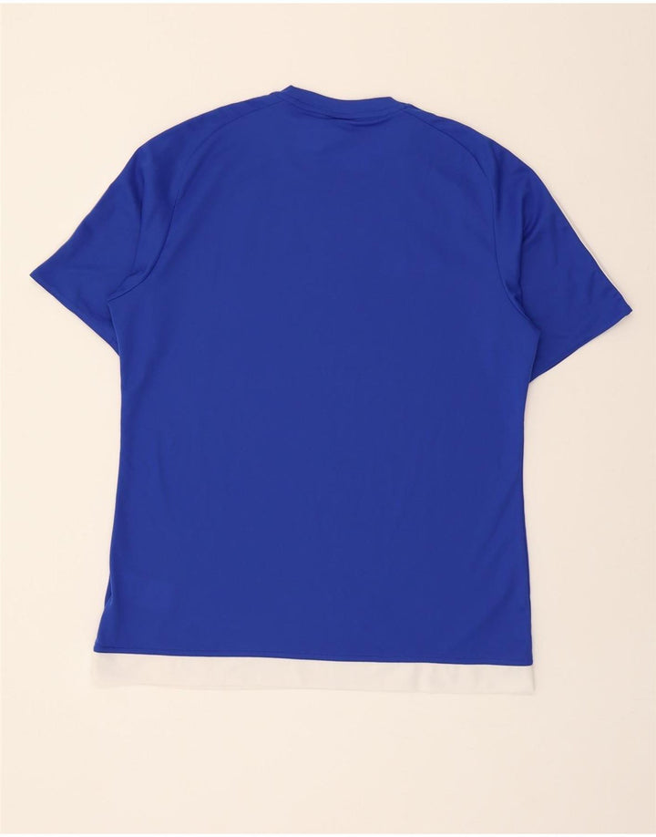 ADIDAS Mens Climalite T-Shirt Top Large Blue Polyester Vintage Adidas and Second-Hand Adidas from Messina Hembry 