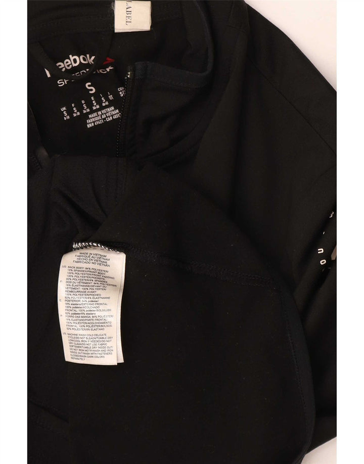 Damska kurtka dresowa Reebok Graphic UK 8/10, mała, czarna, poliester