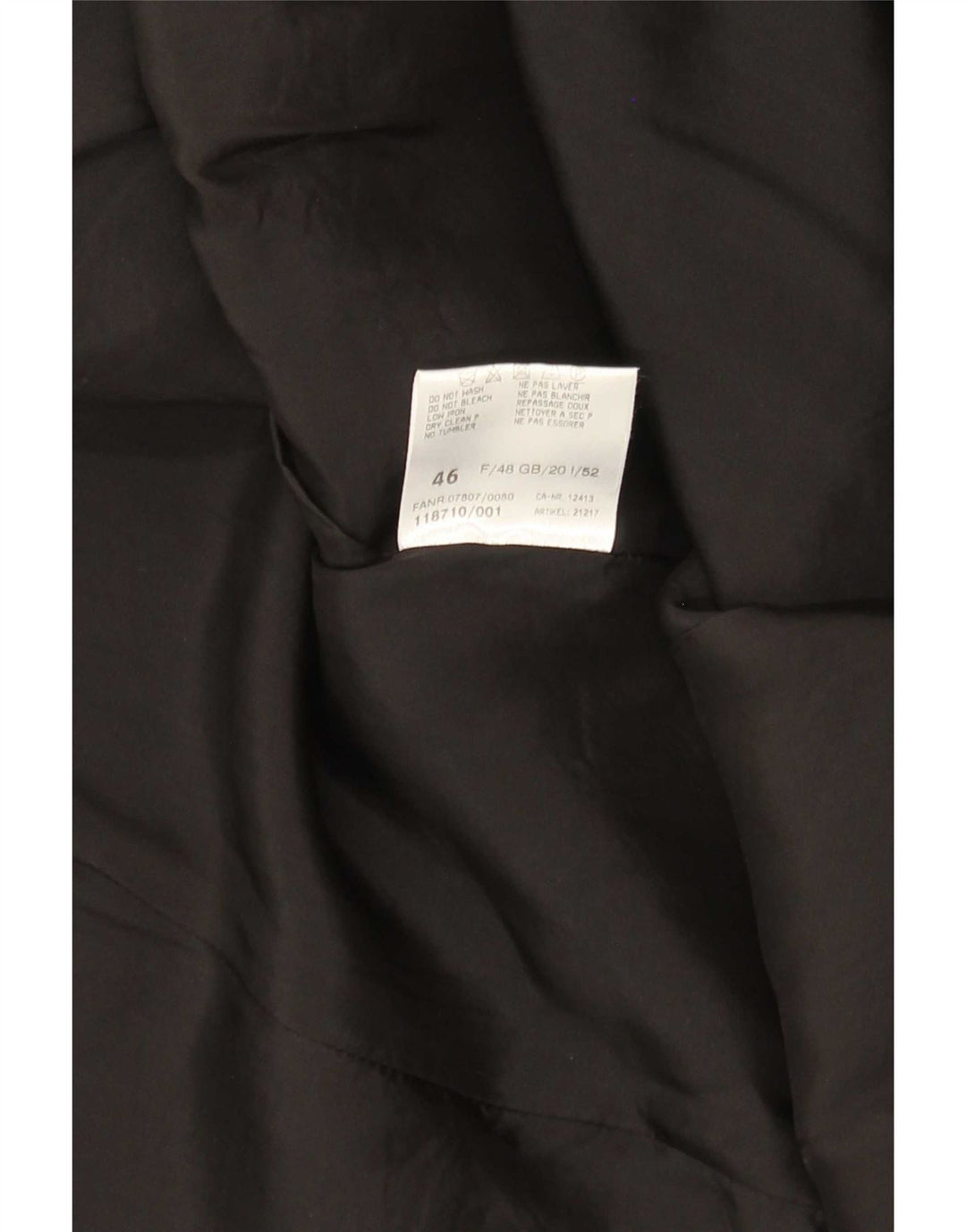Vintage damska marynarka z abstrakcyjnym wzorem UK 20 2XL w czarnym kamuflażu