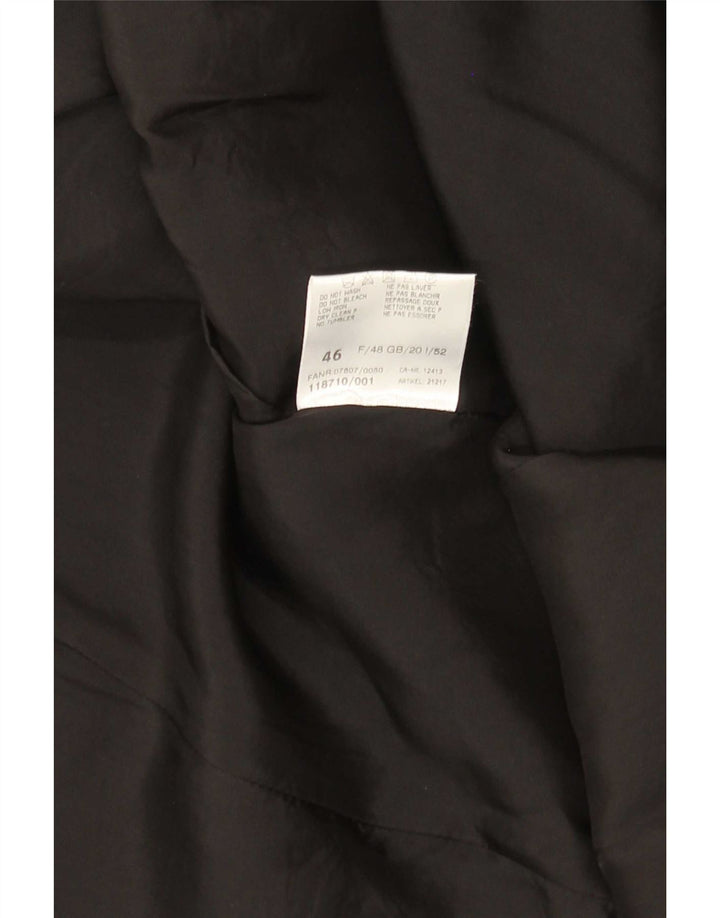 Vintage damska marynarka z abstrakcyjnym wzorem UK 20 2XL w czarnym kamuflażu