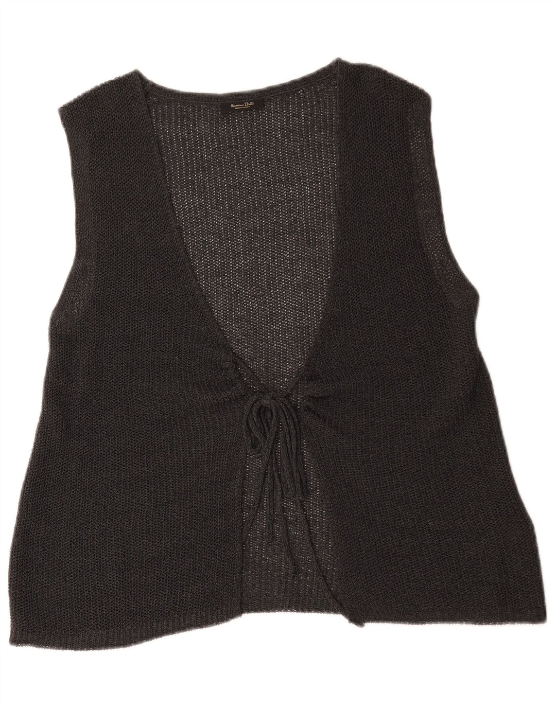 Damski sweter rozpinany Massimo Dutti bez rękawów UK 14, średni szary
