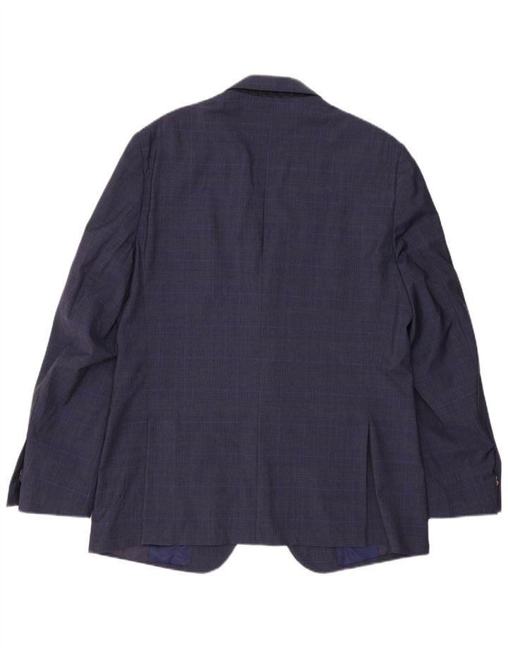 MASSIMO DUTTI Męska marynarka zapinana na 2 guziki EU 56 XL, granatowa pepitka