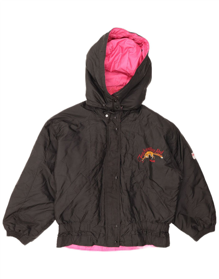 BRUNIK Damska kurtka wiatrówka oversize z kapturem IT 42 Średnia czarna