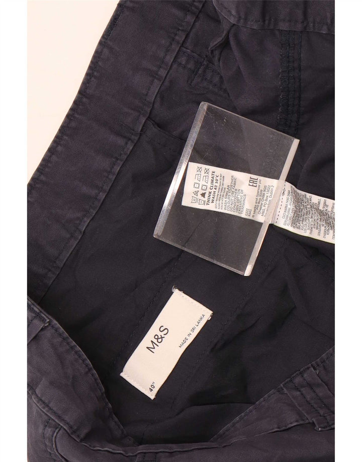 Męskie spodenki cargo Marks & Spencer W40 XL, granatowe, bawełniane