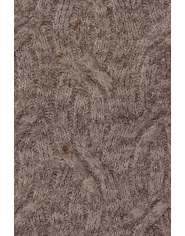Marks & Spencer Damski sweter oversize z golfem, UK 10, mały, szary