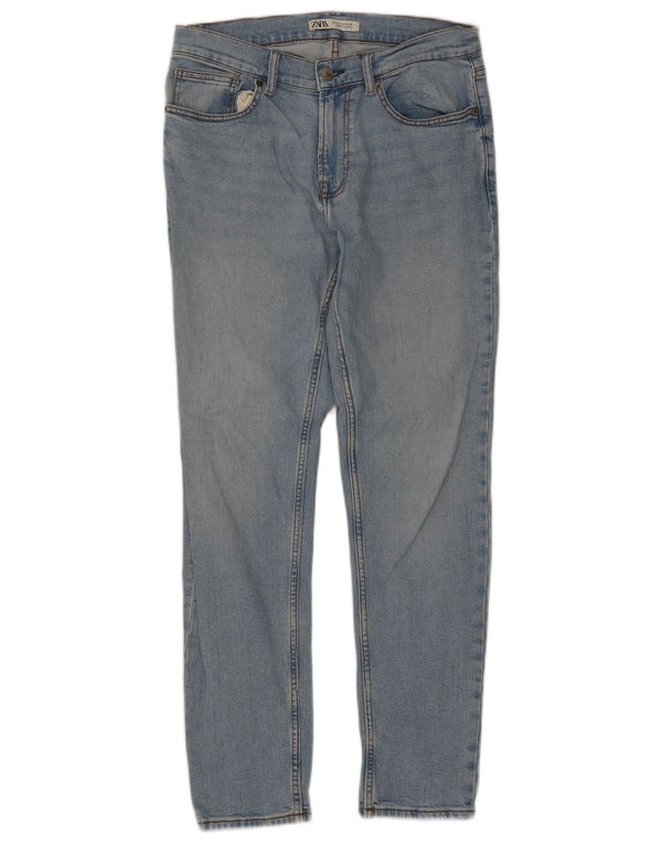 Męskie jeansy obcisłe Zara EU 42 Large W32 L30 Niebieskie bawełniane
