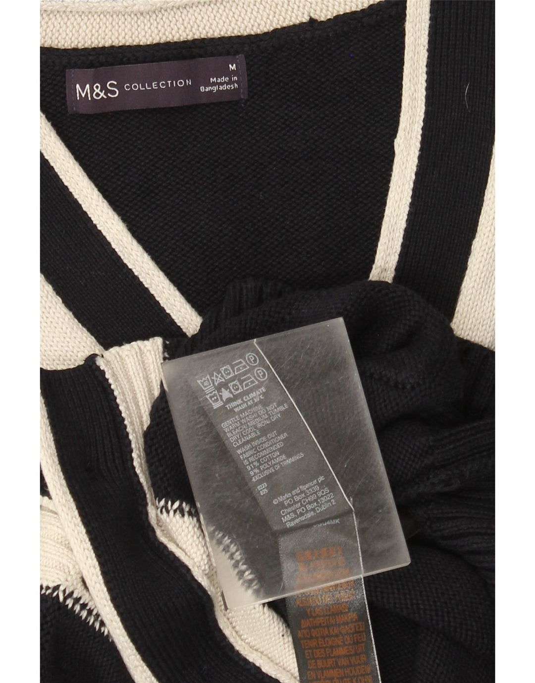 Sweter damski Marks & Spencer UK 14, średni granatowy, blok kolorów