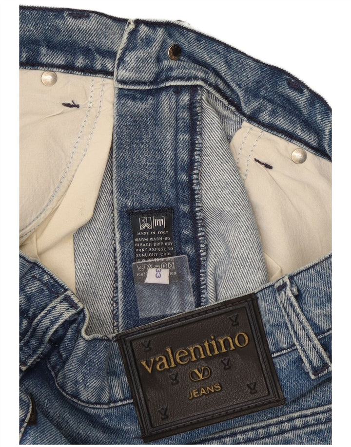 Valentino Męskie Proste Dżinsy W33 L33 Niebieskie Bawełniane