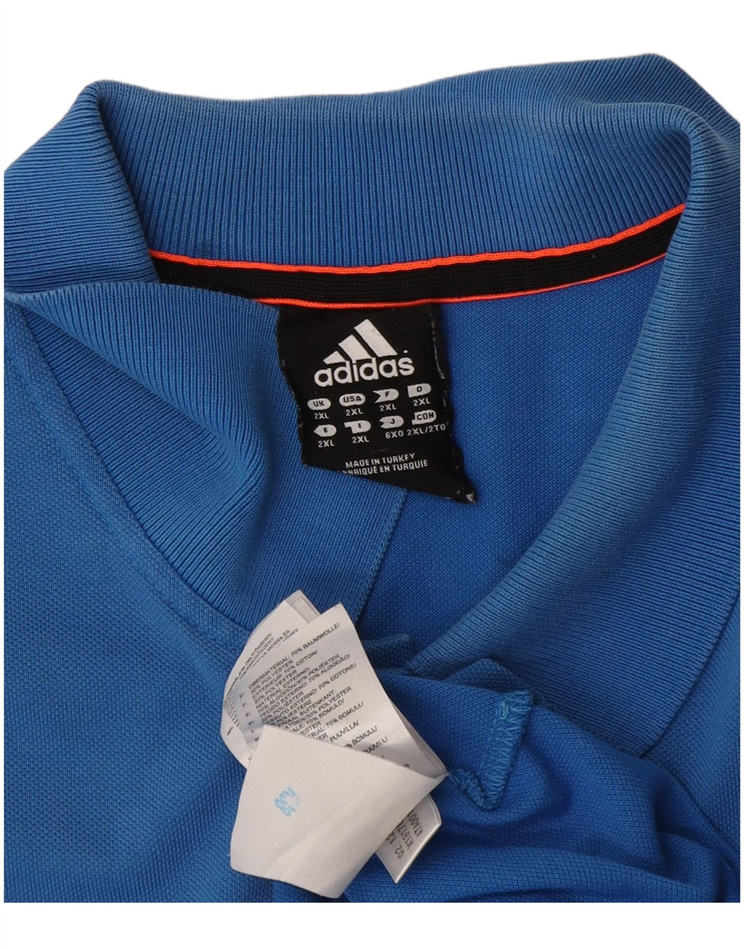 Męska koszulka polo Adidas Climalite 2XL niebieska bawełna