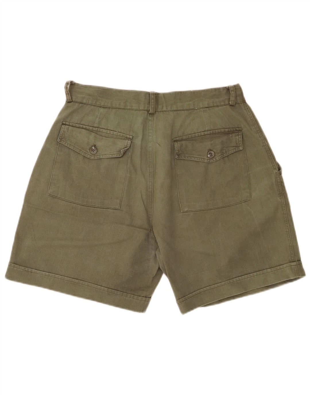 Damskie spodenki chino w stylu vintage W28, średnia bawełna khaki