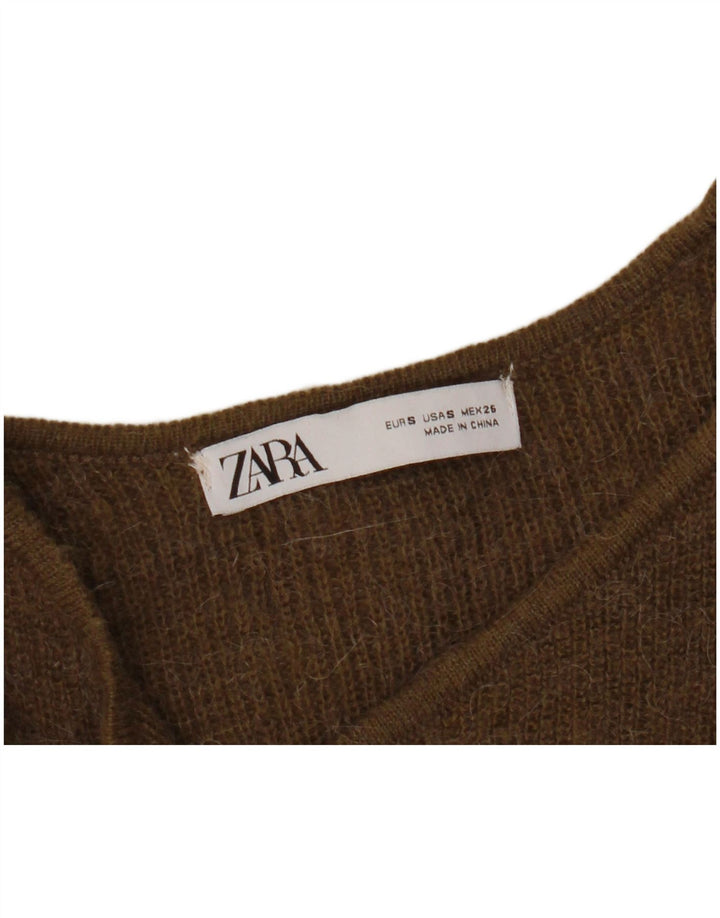 Damski sweter zawijany Zara UK 10 Small Khaki