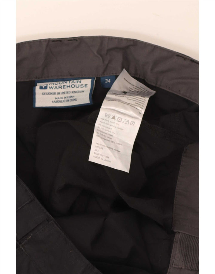 Męskie spodnie cargo Mountain Warehouse W34 L32 Czarny poliester