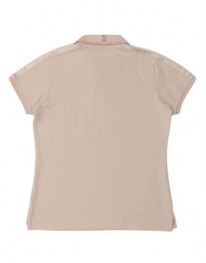 SUN68 Womens Polo Shirt UK 14 Large White Cotton
