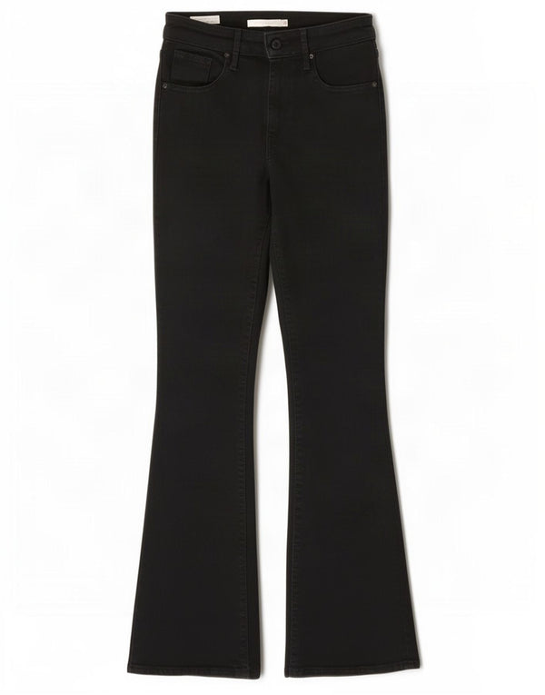 Damskie dżinsy Levi's 725 z wysokim stanem Bootcut W26 L32 Czarna bawełna
