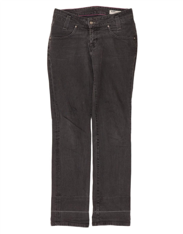 Damskie jeansy Lee Leola Straight W30 L33 Czarne bawełniane